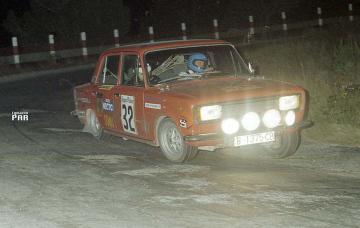 Lluís Juvanteny – Josep Maria Montaner (Seat 124-1800). Rallye Catalunya 1977 (Foto: Ignacio Par)